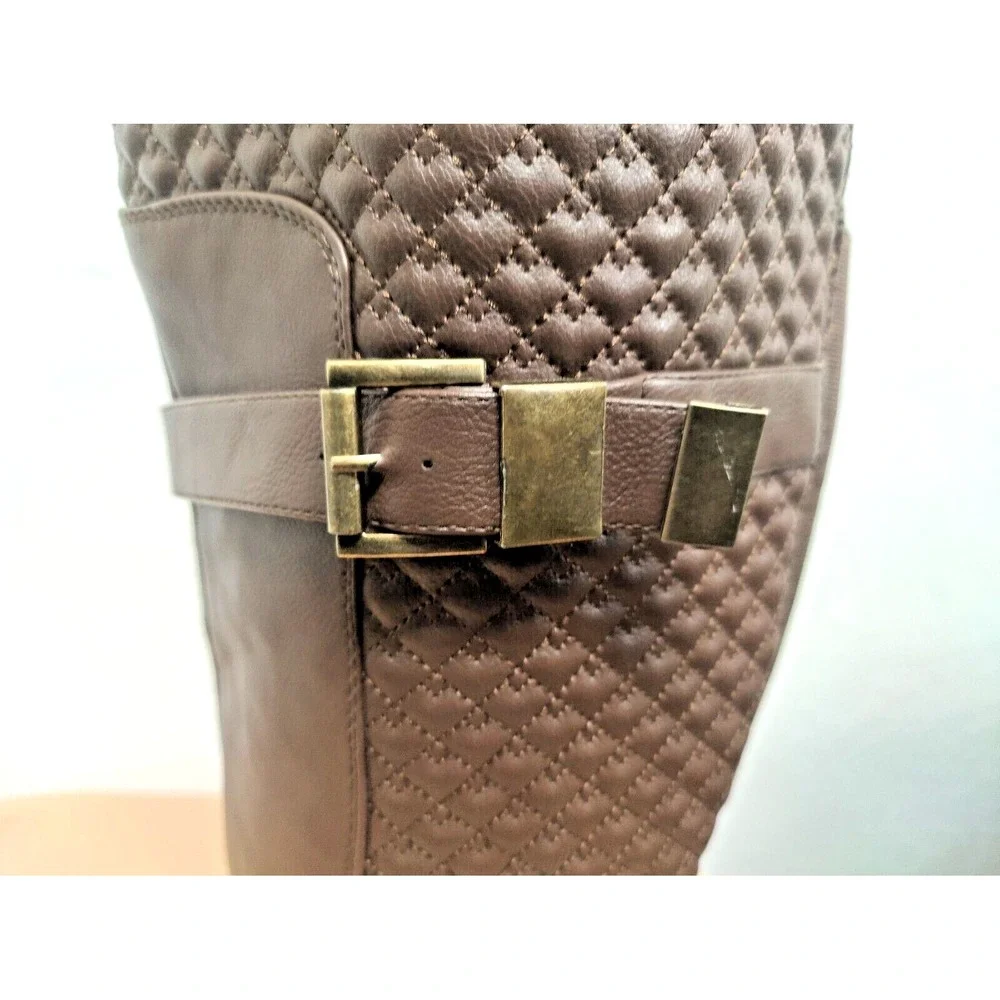 Nicole Womens Brwon Knee High Fashion Boots Size 10W‎ 41740093